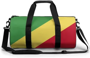 Republic Congo Flag Gym Bag for Men Women with Dry Wet Separation Sports Travel Duffel