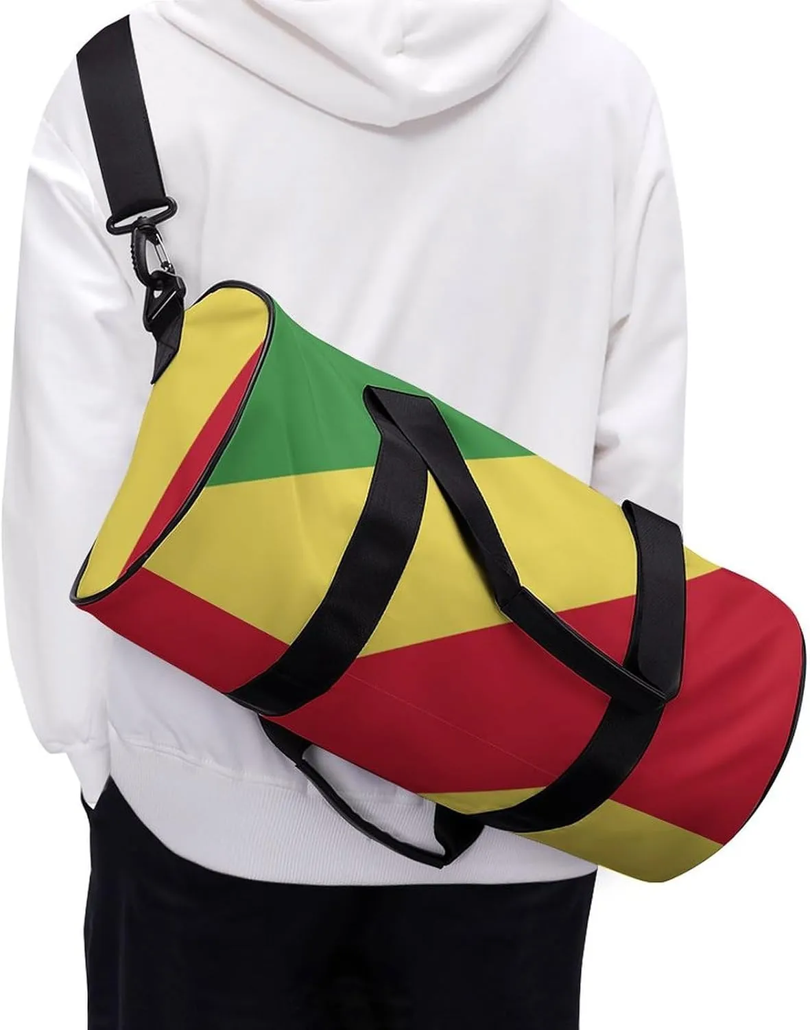 Republic Congo Flag Gym Bag for Men Women with Dry Wet Separation Sports Travel Duffel