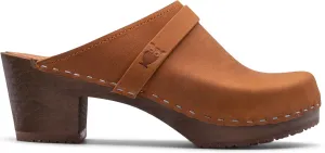 Sandgrens Handmade Swedish Wood Clogs for Women, High Heel Mule | Dublin