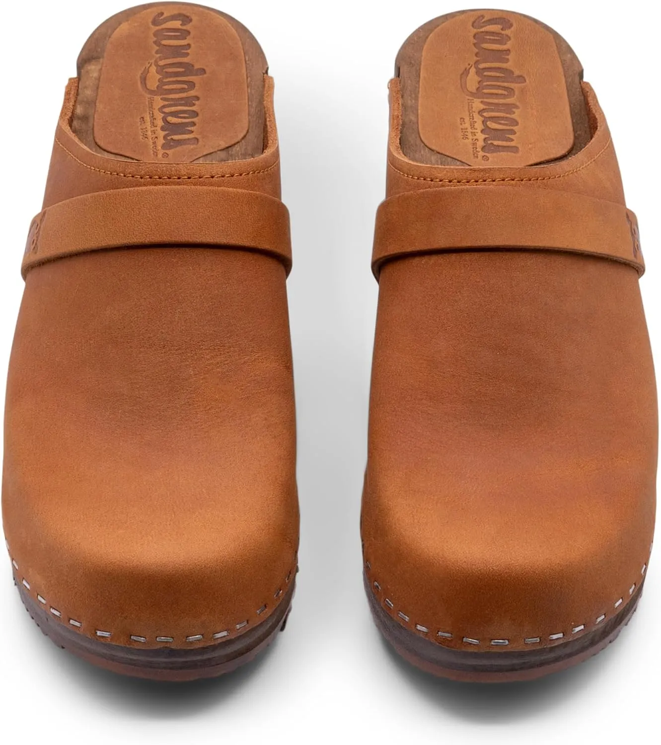 Sandgrens Handmade Swedish Wood Clogs for Women, High Heel Mule | Dublin