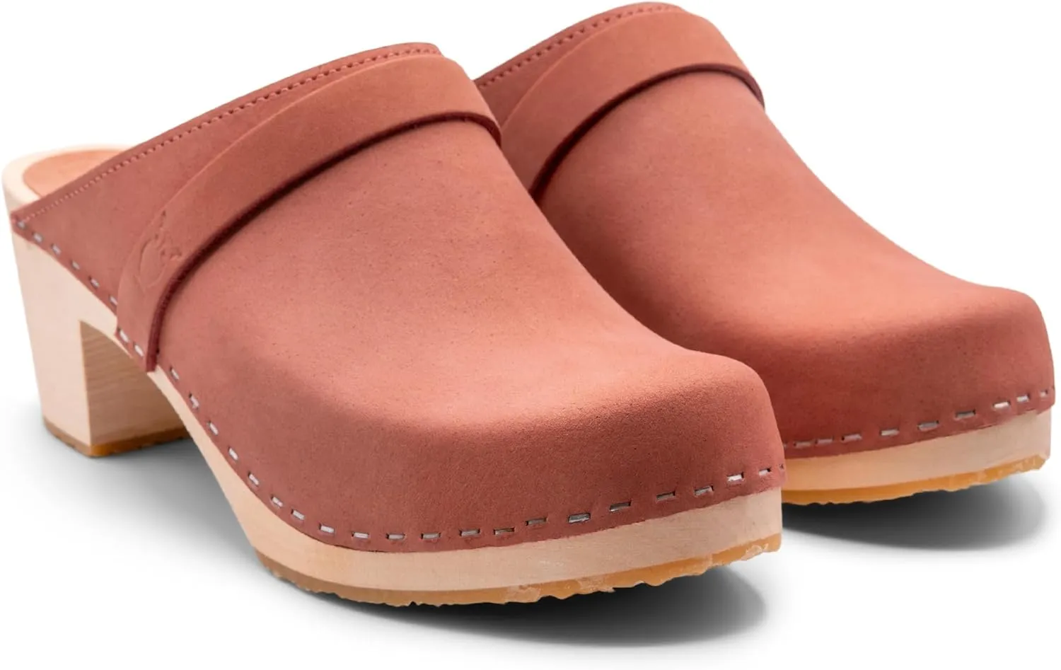 Sandgrens Handmade Swedish Wood Clogs for Women, High Heel Mule | Dublin