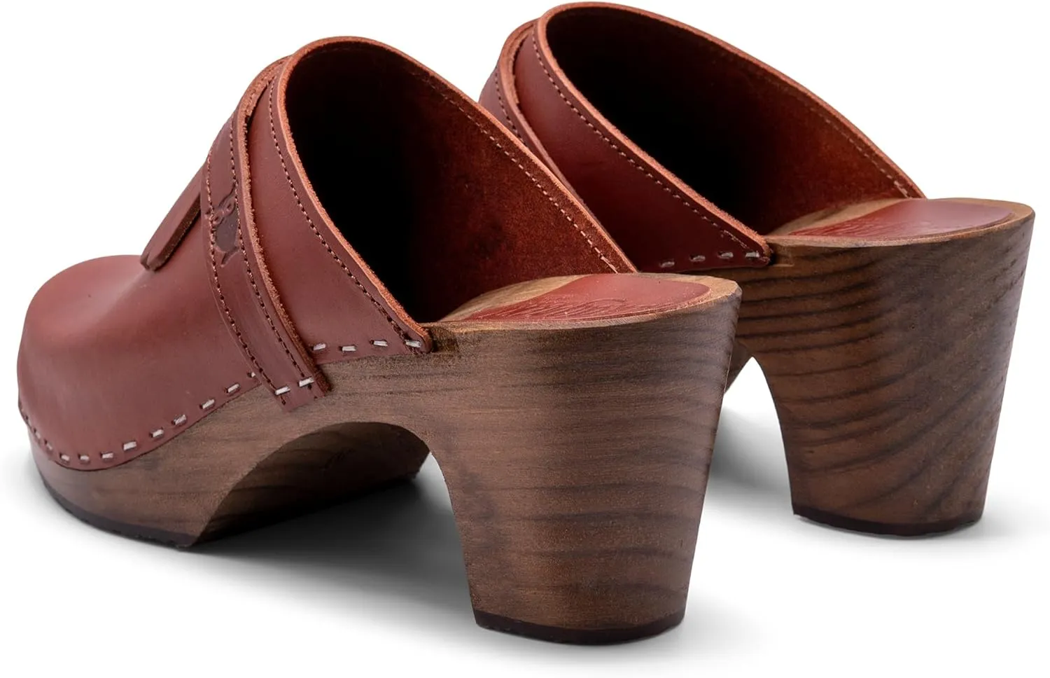 Sandgrens Handmade Swedish Wood Clogs for Women, High Rise Mule | Venice