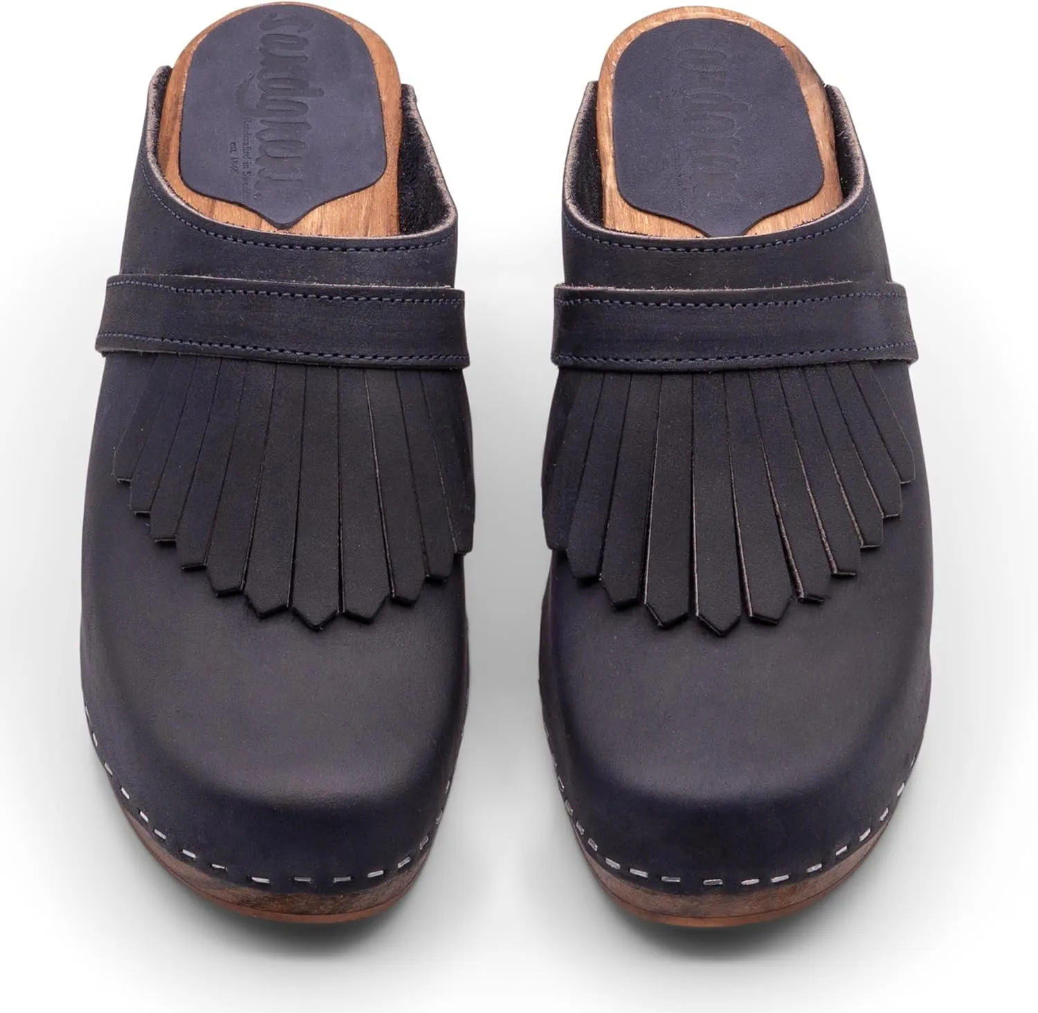 Sandgrens Handmade Swedish Wood Clogs for Women, High Rise Mule | Venice