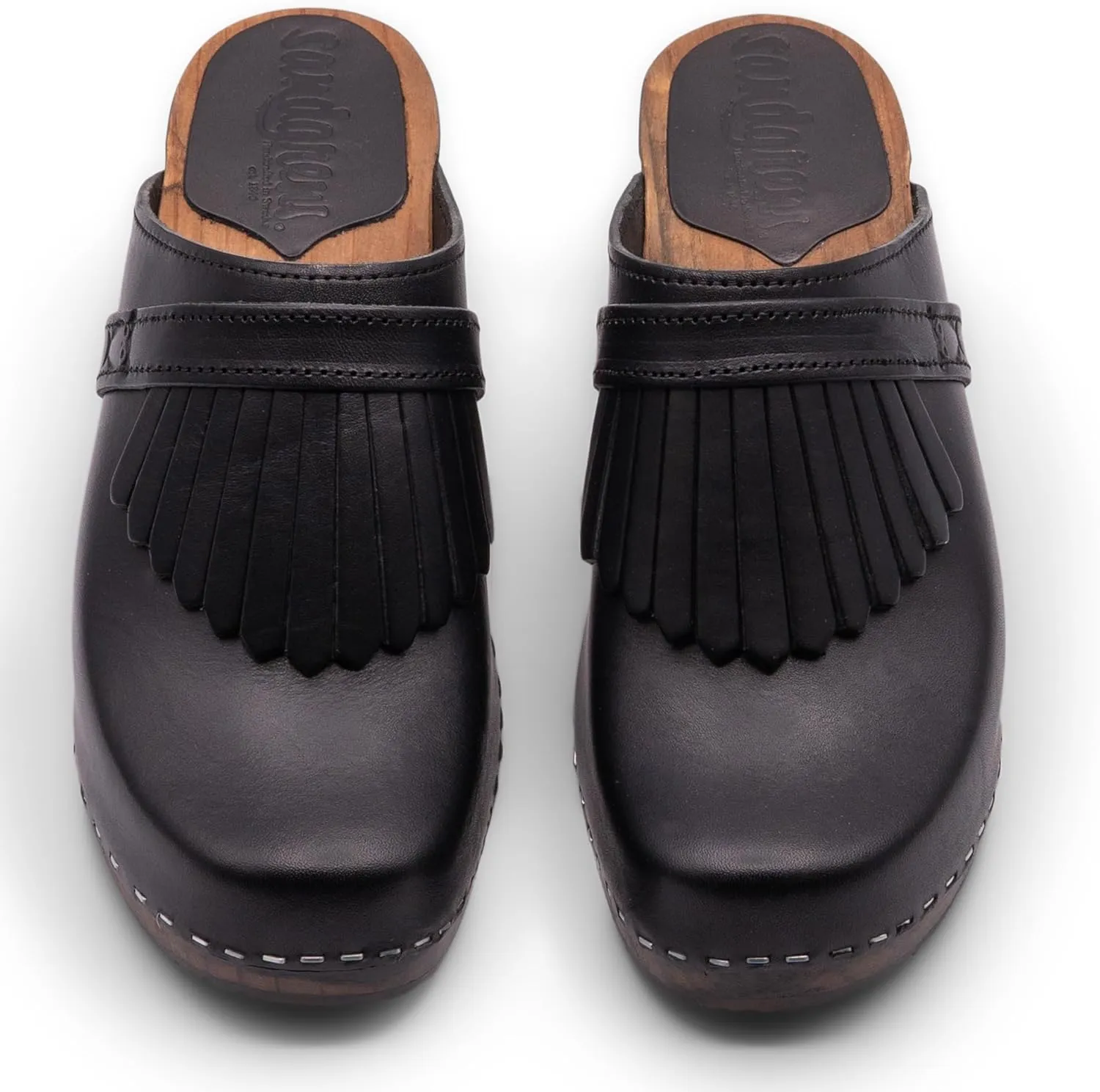 Sandgrens Handmade Swedish Wood Clogs for Women, High Rise Mule | Venice