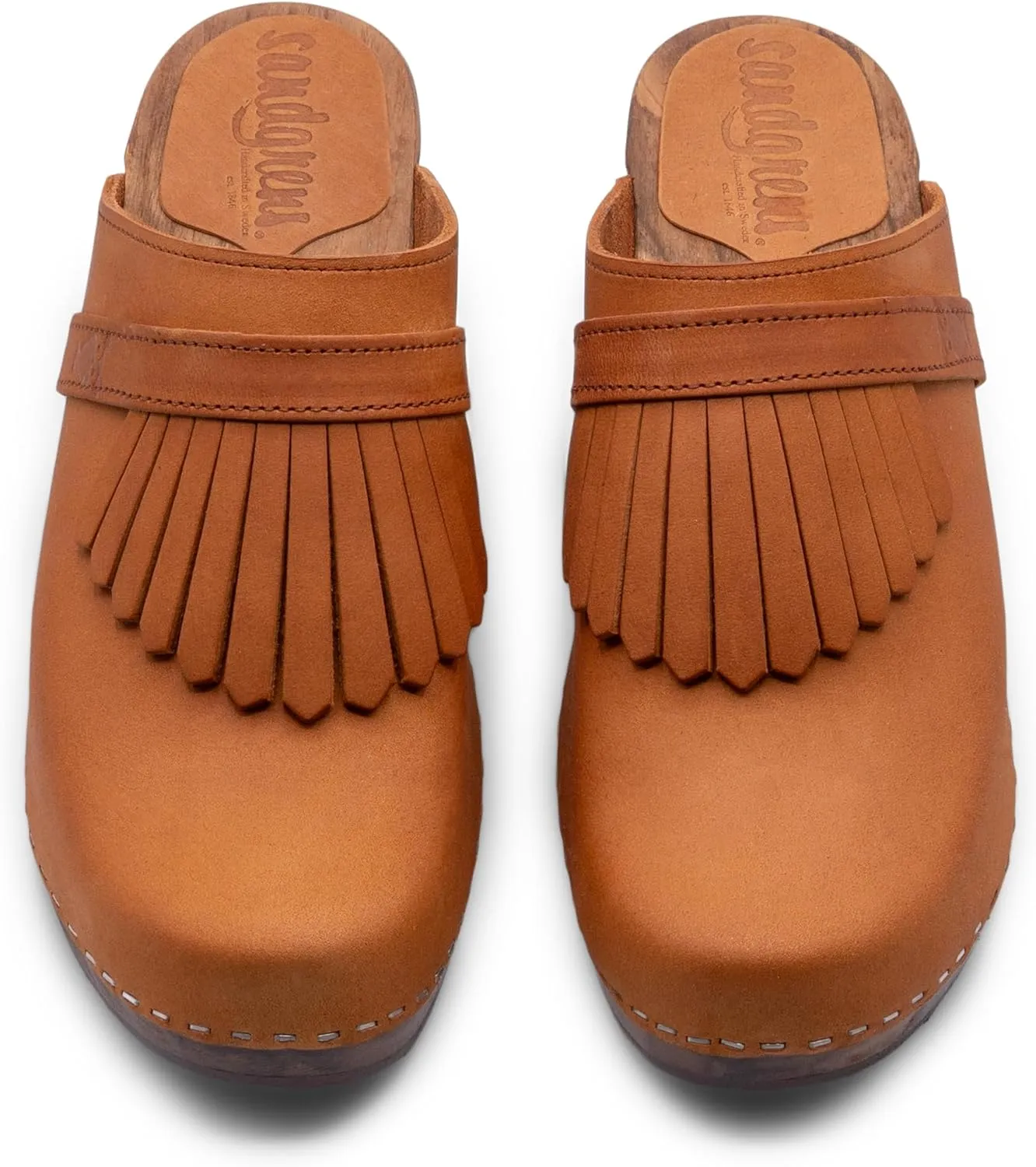 Sandgrens Handmade Swedish Wood Clogs for Women, High Rise Mule | Venice