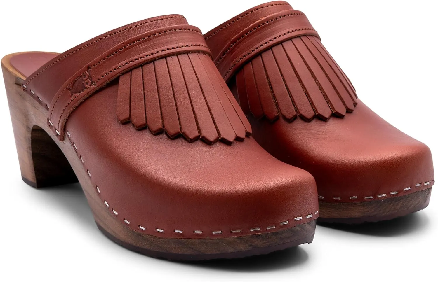 Sandgrens Handmade Swedish Wood Clogs for Women, High Rise Mule | Venice
