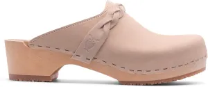 Sandgrens Handmade Swedish Wood Clogs for Women, Low Heel Mule | Brussels