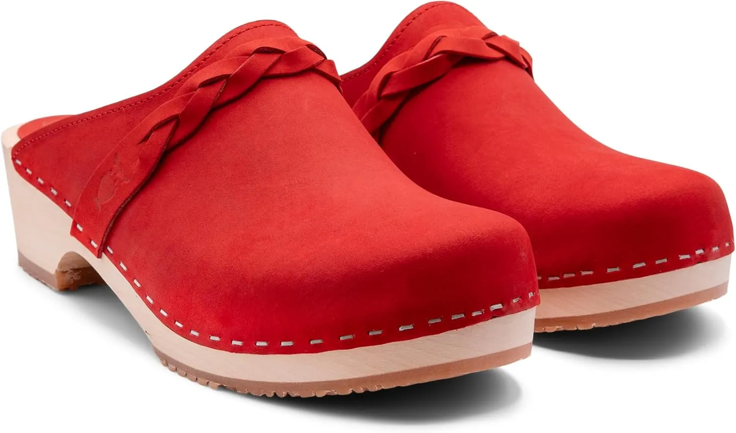 Sandgrens Handmade Swedish Wood Clogs for Women, Low Heel Mule | Brussels
