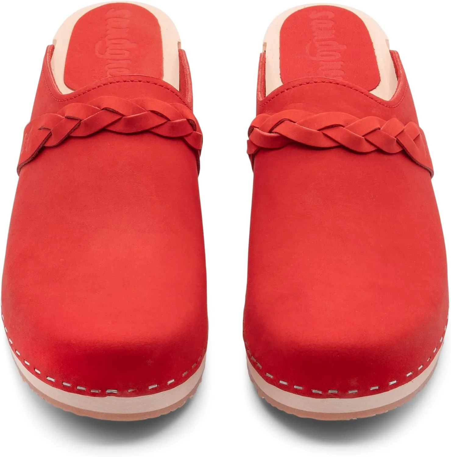 Sandgrens Handmade Swedish Wood Clogs for Women, Low Heel Mule | Brussels