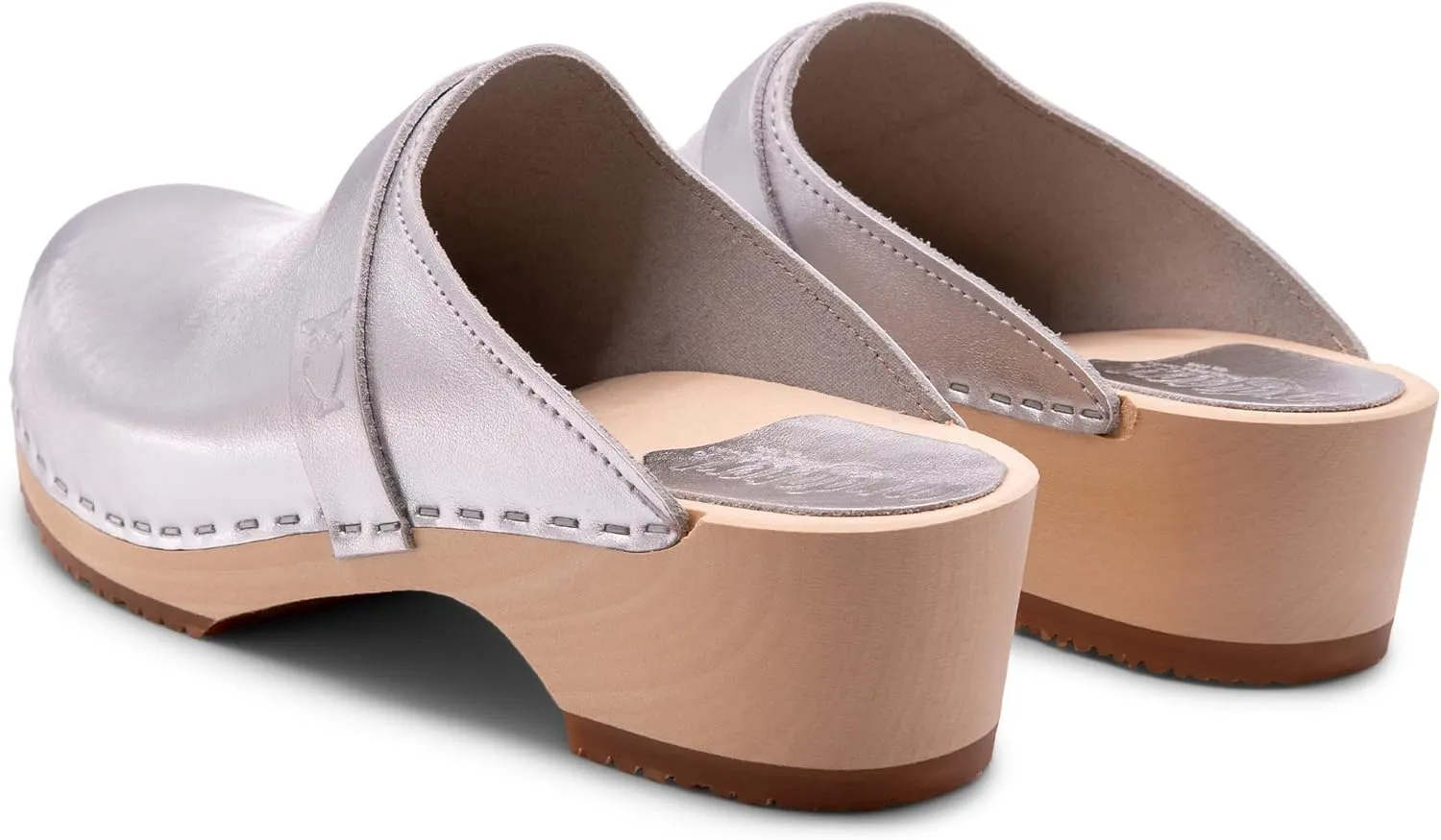 Sandgrens Handmade Swedish Wood Clogs for Women, Low Heel Mule | Tokyo