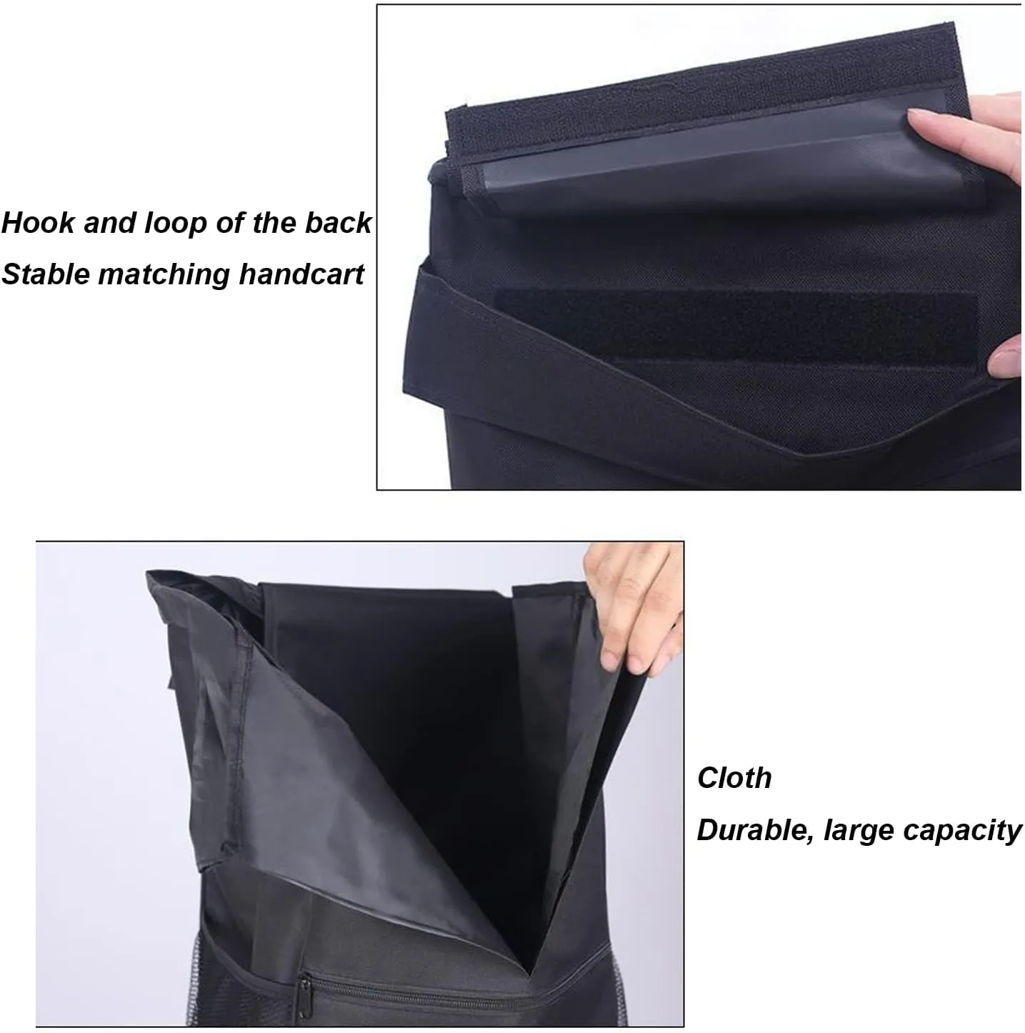 Shopping Cart Replacement Bag, Trolley Waterproof Spare Bag, Storage Bag with Side Pockets and Front Pocket 5