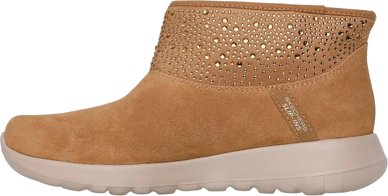 Skechers Women's On-The-Go Joy-So Glam Martha Stewart Hands Free Slip-ins Ankle Boot