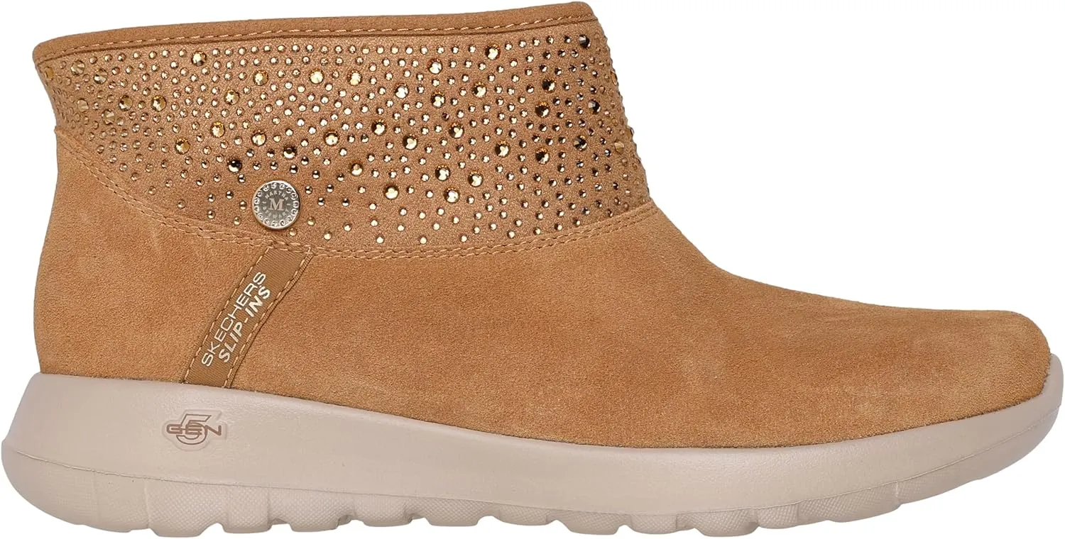 Skechers Women's On-The-Go Joy-So Glam Martha Stewart Hands Free Slip-ins Ankle Boot