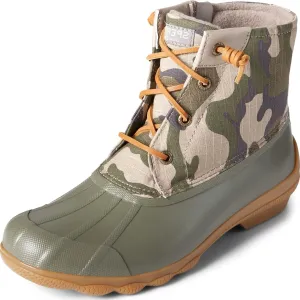 Sperry Womens Syren Gulf Camo Duck Casual Boots Ankle Low Heel 1-2" - Green - Size 9.5 M