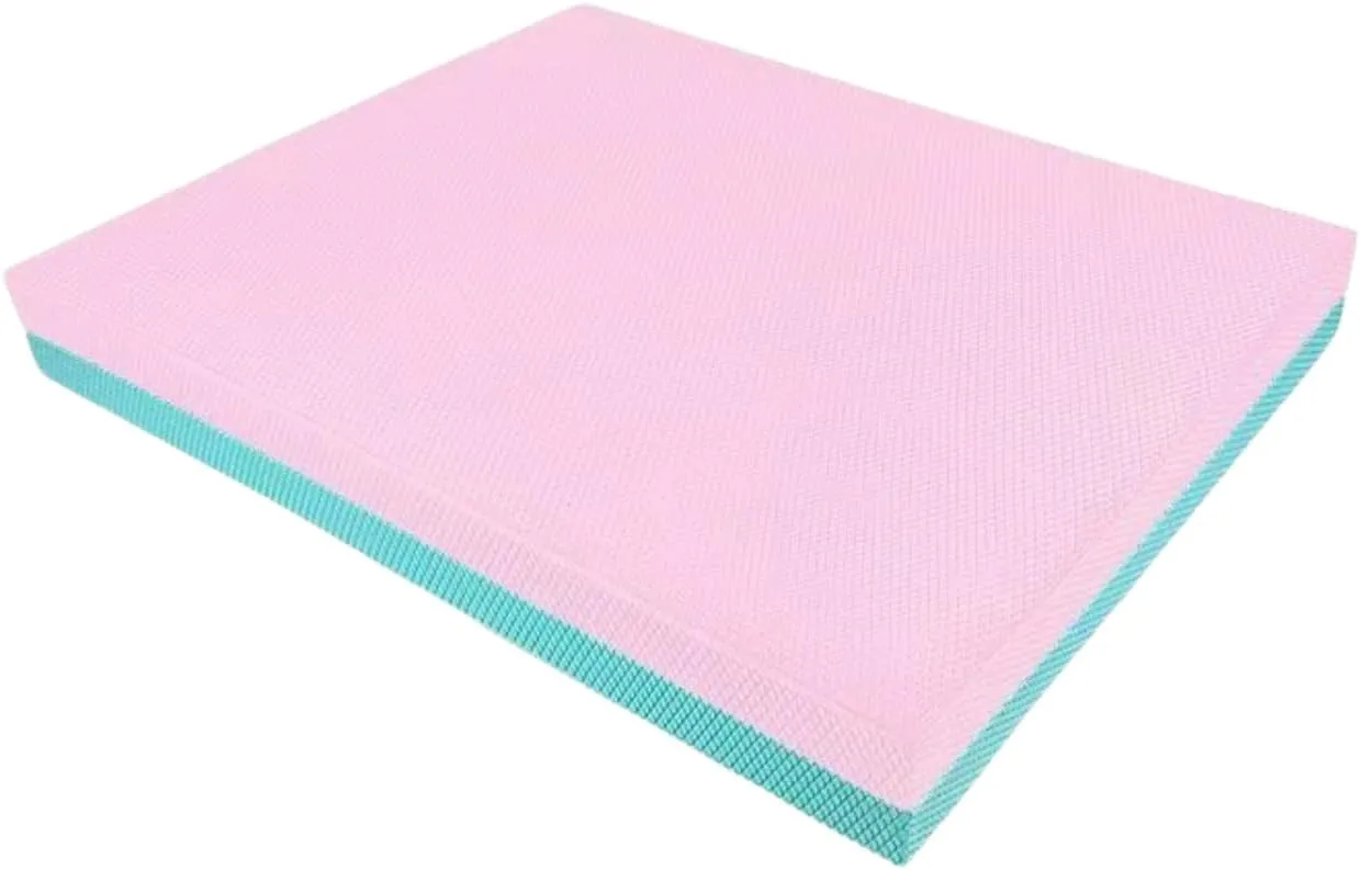 Stability Trainer Pad - Foam Balance Exercise Pad Cushion for Therapy, Yoga, Dancing Balance Training, Pilates,and Fitness (Green-Pink)