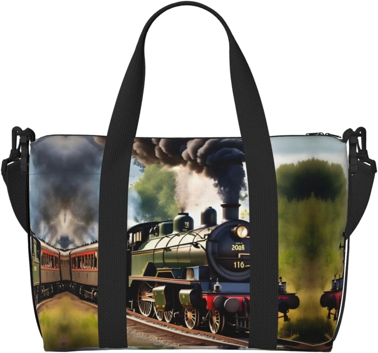 Steam Little Train Personal Item Travel Bags for Women - Durable Travel Duffel Bags, Gym Bags for Overnight Trips