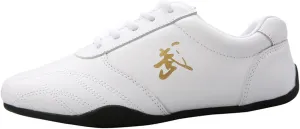 Tai Chi Kung Fu Shoes, Leather Martial Art Shoes Chinese Wushu Shaolin Trainer Wing Chun Sneakers for Men Women