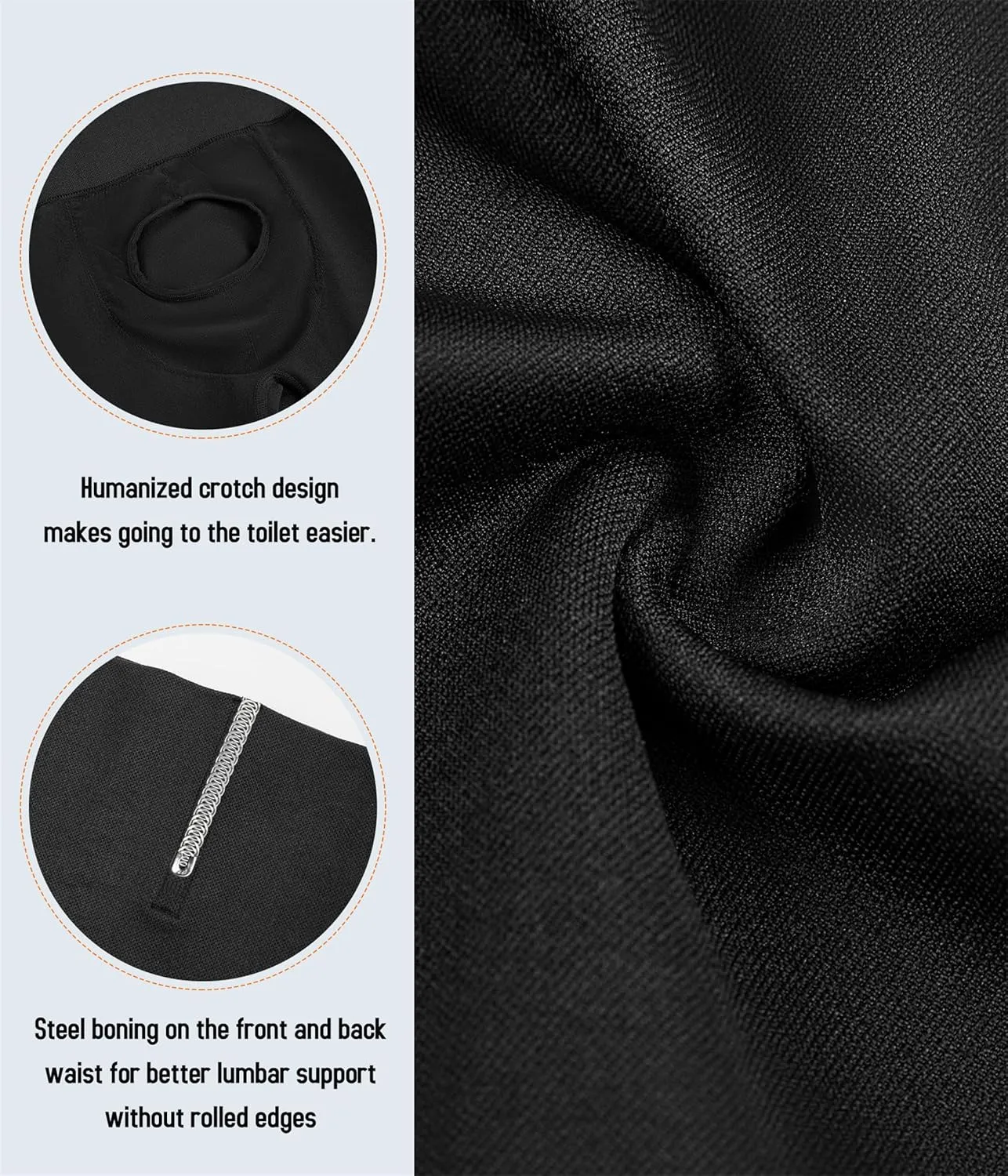 TAILONG Mens Shapewear Tummy Control Underwear Compression Shorts Slimming Body Shaper Leg Boxer Briefs