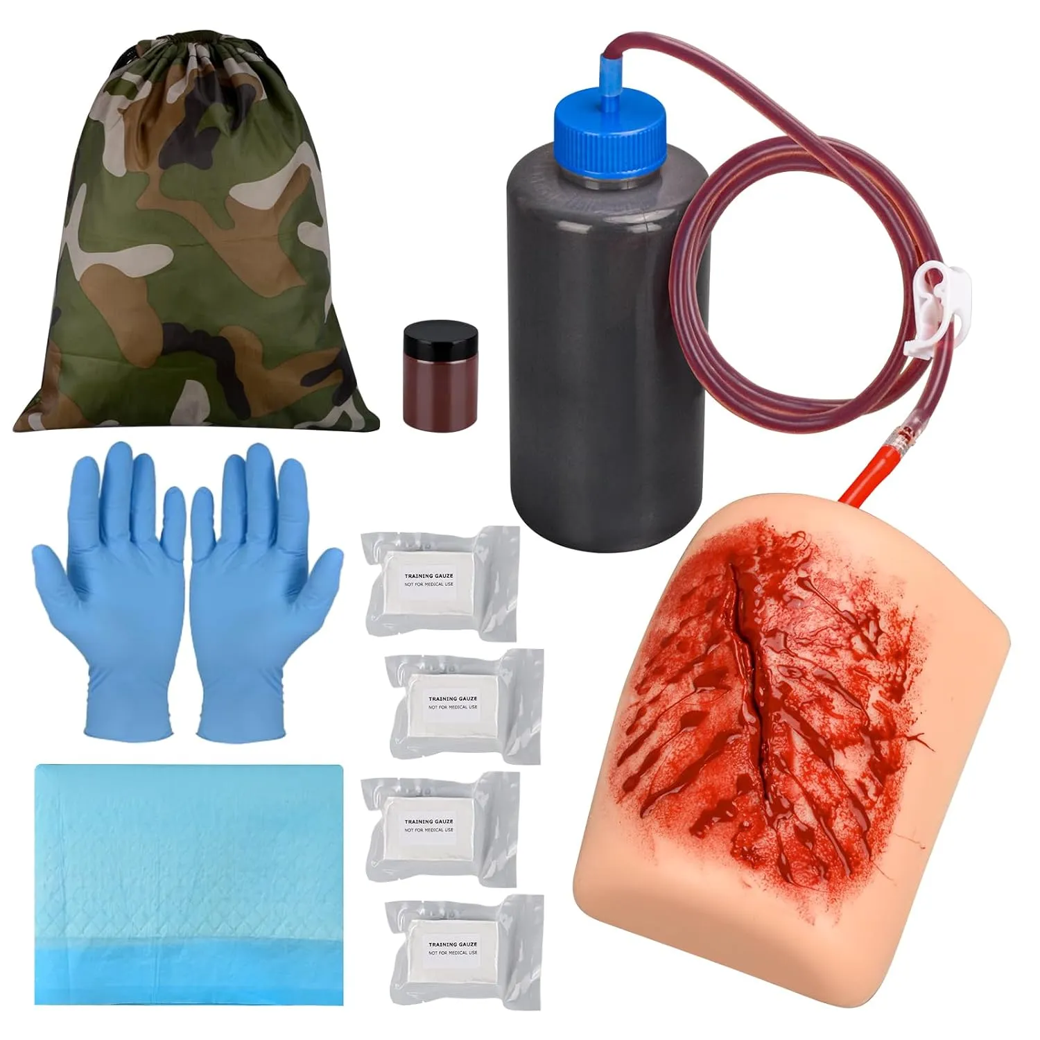 Thigh Wound Packing Trainer Kit, Stop The Bleed Training Kit, Bleed Control Kit for Medical Classes - Carrying Bag