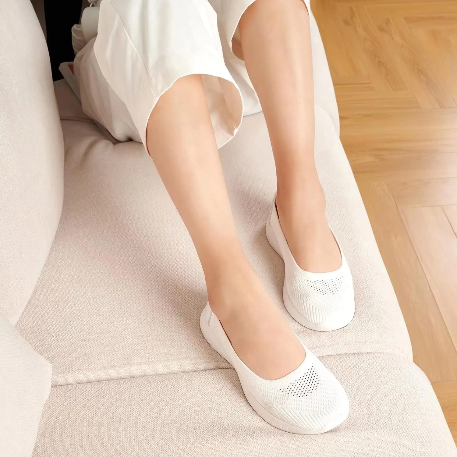 TIOSEBON Women's Lightweight Loafer Flat Ultra Memory Foam Mesh Slip on Walking Shoes