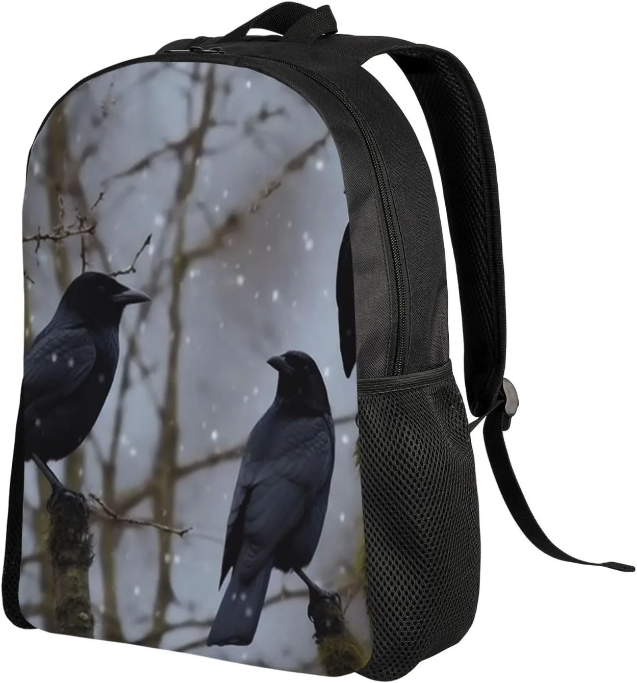 Travel Laptop Backpack Black Crow Birds Carry On Backpack Casual Daypack Waterproof Business Work Bag