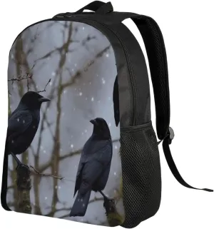 Travel Laptop Backpack Black Crow Birds Carry On Backpack Casual Daypack Waterproof Business Work Bag