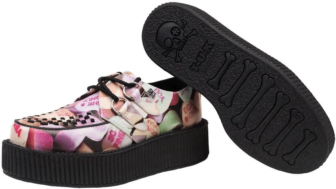 T.u.k. Women's Candy Hearts Print Creeper Oxford