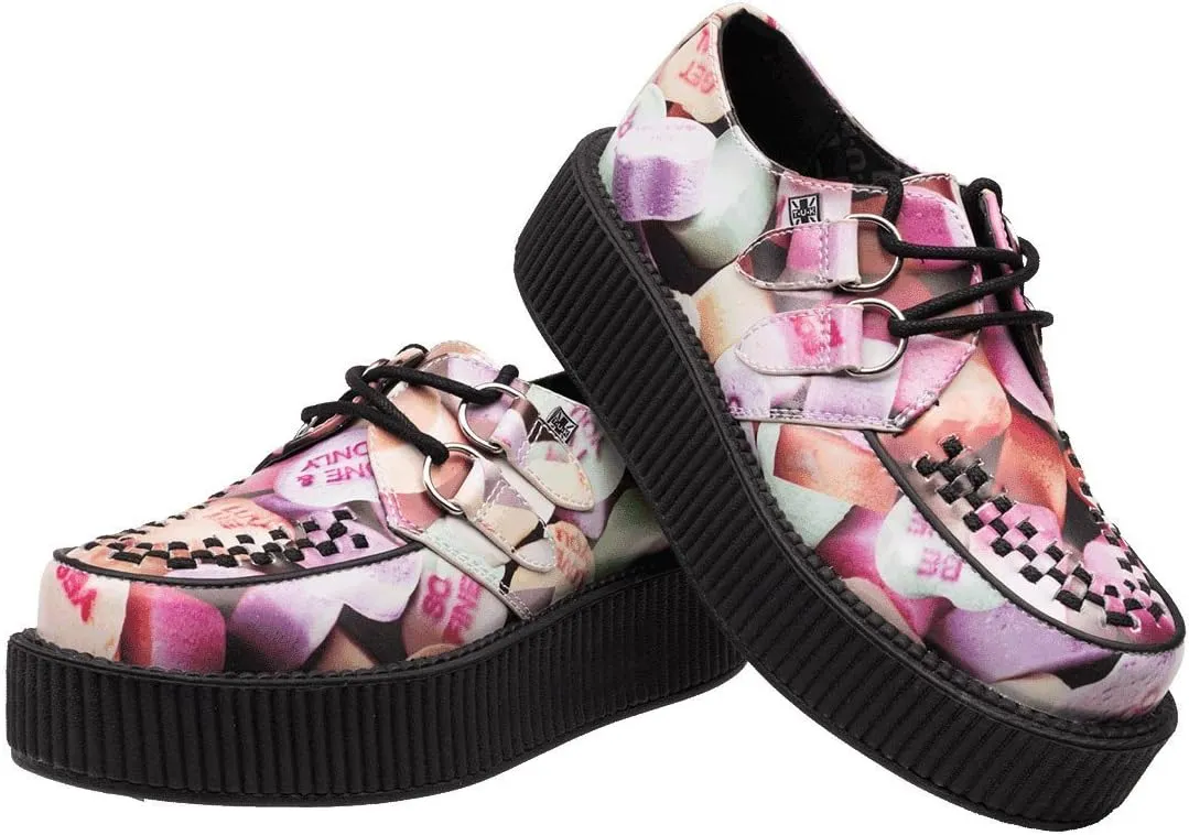 T.u.k. Women's Candy Hearts Print Creeper Oxford
