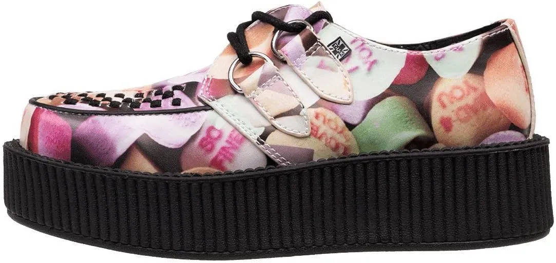 T.u.k. Women's Candy Hearts Print Creeper Oxford