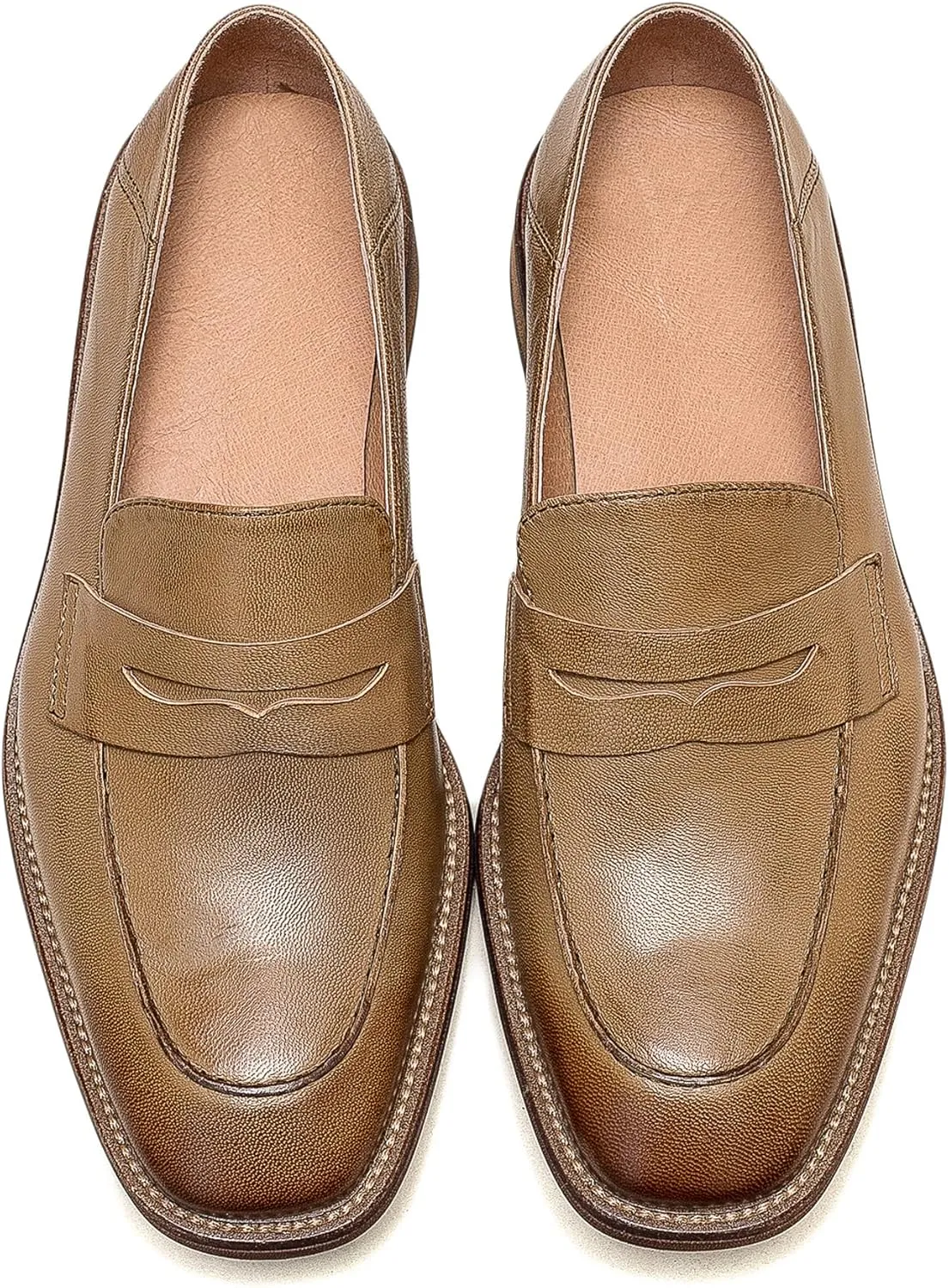 U-lite Women’s Sheepskin Leather Slip-On Loafers - Soft, Comfortable, and Lightweight Shoes with Collapsible Heel