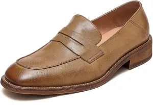 U-lite Women’s Sheepskin Leather Slip-On Loafers - Soft, Comfortable, and Lightweight Shoes with Collapsible Heel