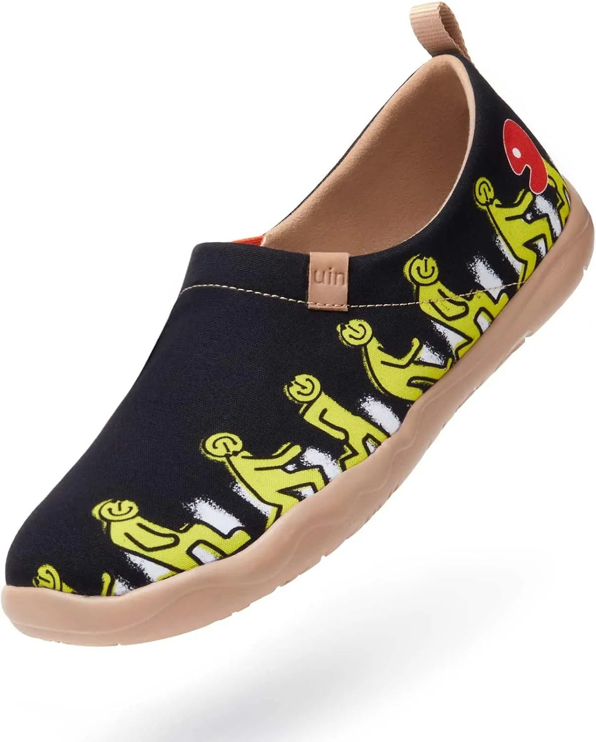 UIN Men's Slip Ons Canvas Lightweight Flats Sneakers Walking Casual Loafers Comfortable Art Painted Travel Shoes