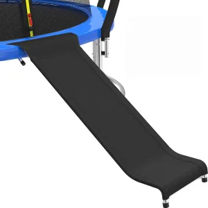 Universal Trampoline Slide with Buffer Region,【24 Upgraded Trampoline Slides】 Heavy Duty Steel Trampoline Accessory Slide, Ideal for Children or Kids to Climb up and Slide Down (Slide)