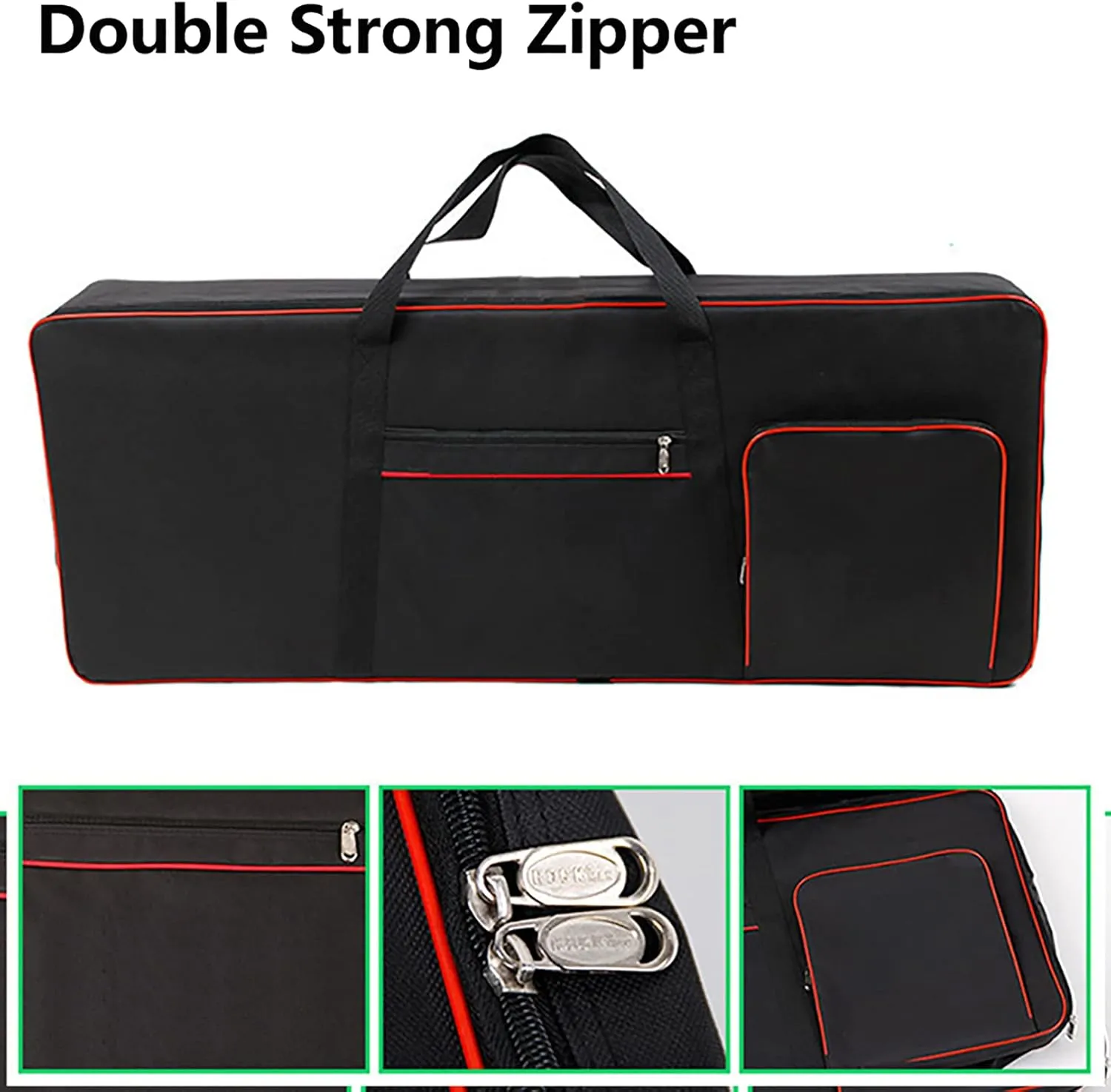 Vilihkc 61 Key Keyboard Gig Bag Case,Portable Durable Keyboard Piano Waterproof 600D Oxford Cloth with 10mm Cotton Padded Case Gig Bag 40"x16"x6"