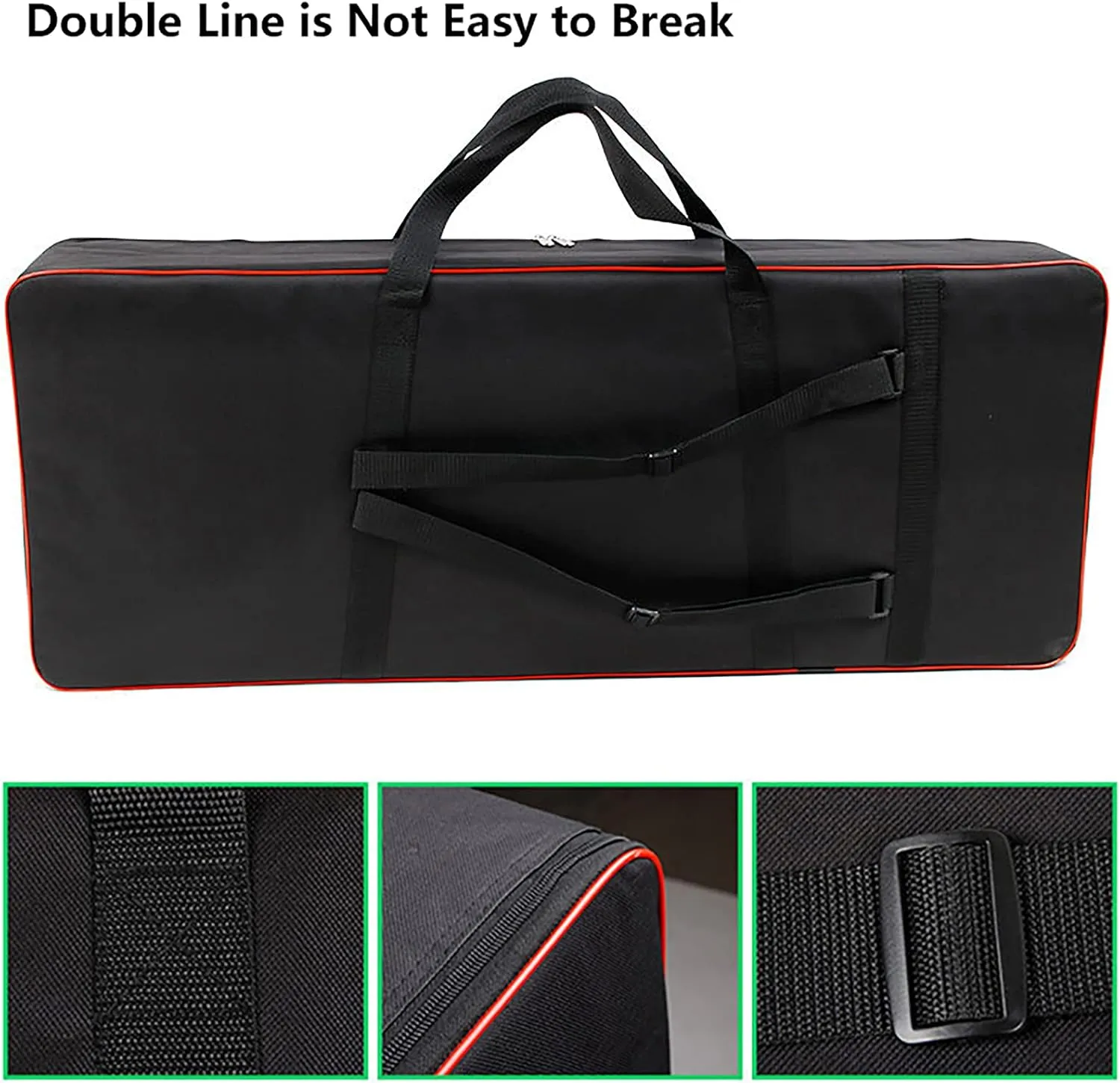 Vilihkc 61 Key Keyboard Gig Bag Case,Portable Durable Keyboard Piano Waterproof 600D Oxford Cloth with 10mm Cotton Padded Case Gig Bag 40"x16"x6"