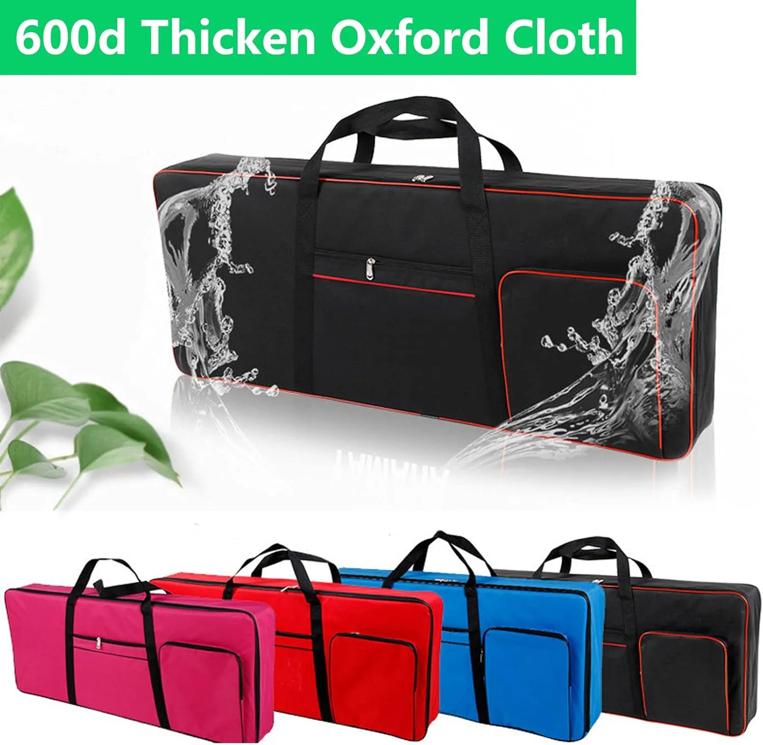 Vilihkc 61 Key Keyboard Gig Bag Case,Portable Durable Keyboard Piano Waterproof 600D Oxford Cloth with 10mm Cotton Padded Case Gig Bag 40"x16"x6"