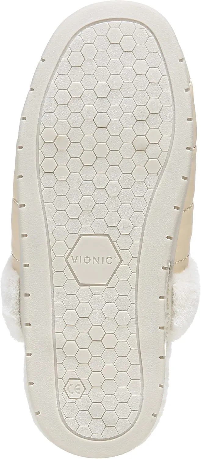 Vionic Karma Josephine Women's Mule Slipper- Supporting Ladies Indoor/Outdoor Slippers that Include Three-Zone Comfort with Orthotic Insole Arch Support, Medium Fit Sizes 5-11