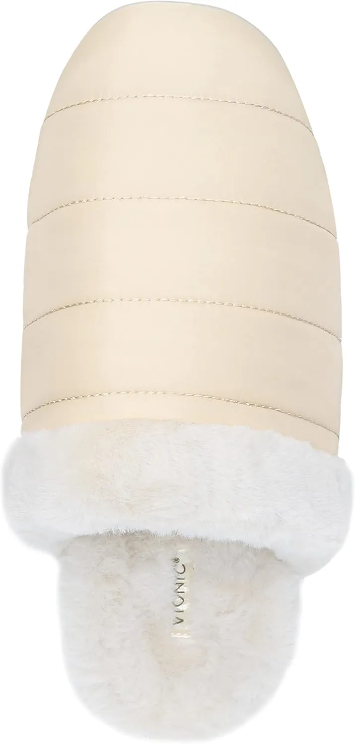 Vionic Karma Josephine Women's Mule Slipper- Supporting Ladies Indoor/Outdoor Slippers that Include Three-Zone Comfort with Orthotic Insole Arch Support, Medium Fit Sizes 5-11