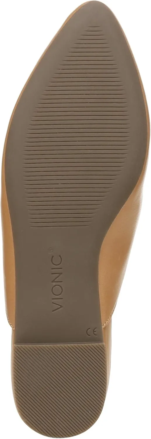 Vionic Women's Starling Mule - Comfortable Flats That Includes a Built-in Arch Support Insole That Helps Correct Pronation and Alleviate Heel Pain Caused by Plantar Fasciitis, Medium Width Sizes 5-12