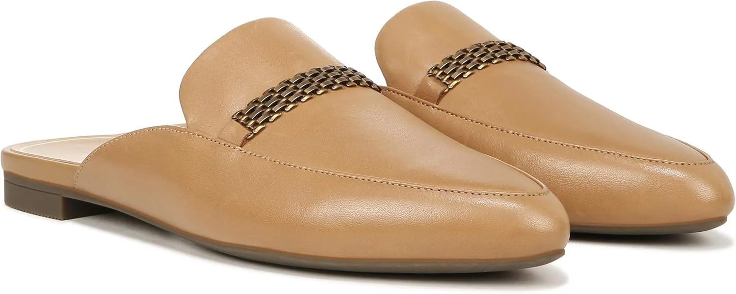 Vionic Women's Starling Mule - Comfortable Flats That Includes a Built-in Arch Support Insole That Helps Correct Pronation and Alleviate Heel Pain Caused by Plantar Fasciitis, Medium Width Sizes 5-12