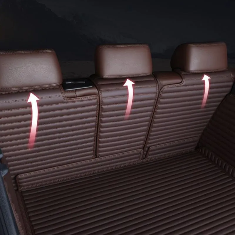 Washable Car Boot Liner Protector for Mitsubishi Outlander Seven Seats 2013 2014 2015 2016, Protects Carpet from Dogs Pets Mud Water Rubbish Tools Shopping,B Black Beige