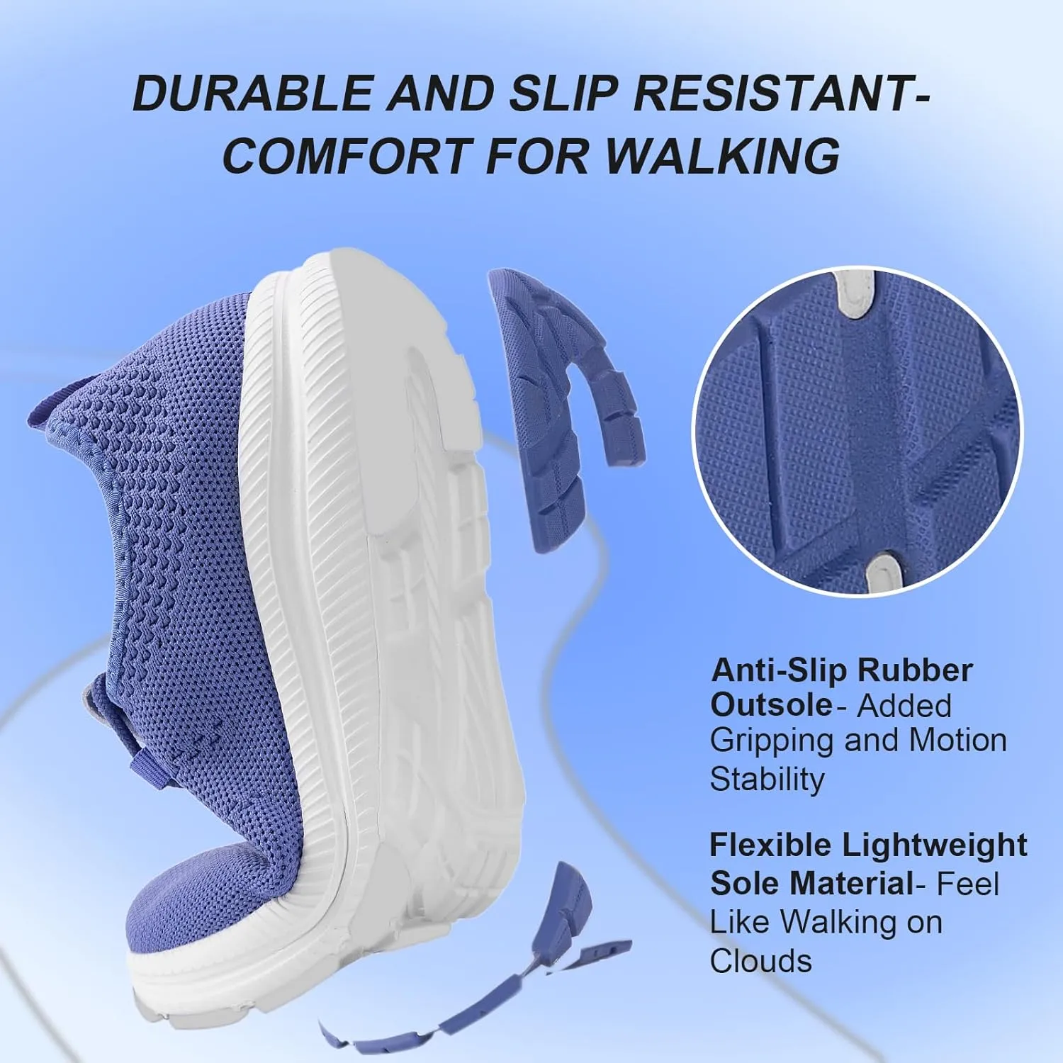 Wide Toe Box Shoes Women Non-Slip Wide Width Sneakers Ultra Light Extra Wide Road Running Shoes for Women Breathable Tennis Walking Gym Workout Trainer 5.5-11.5