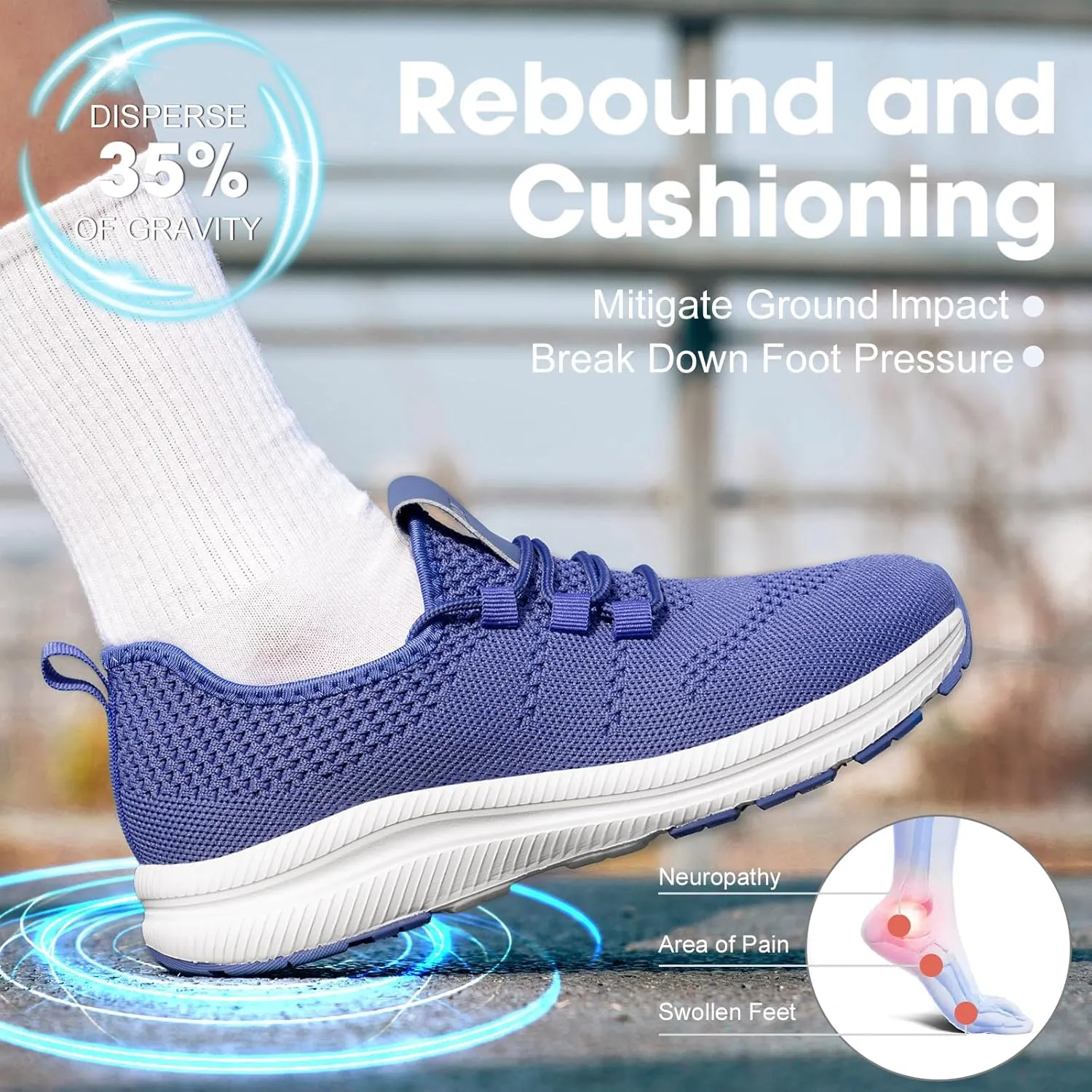 Wide Toe Box Shoes Women Non-Slip Wide Width Sneakers Ultra Light Extra Wide Road Running Shoes for Women Breathable Tennis Walking Gym Workout Trainer 5.5-11.5