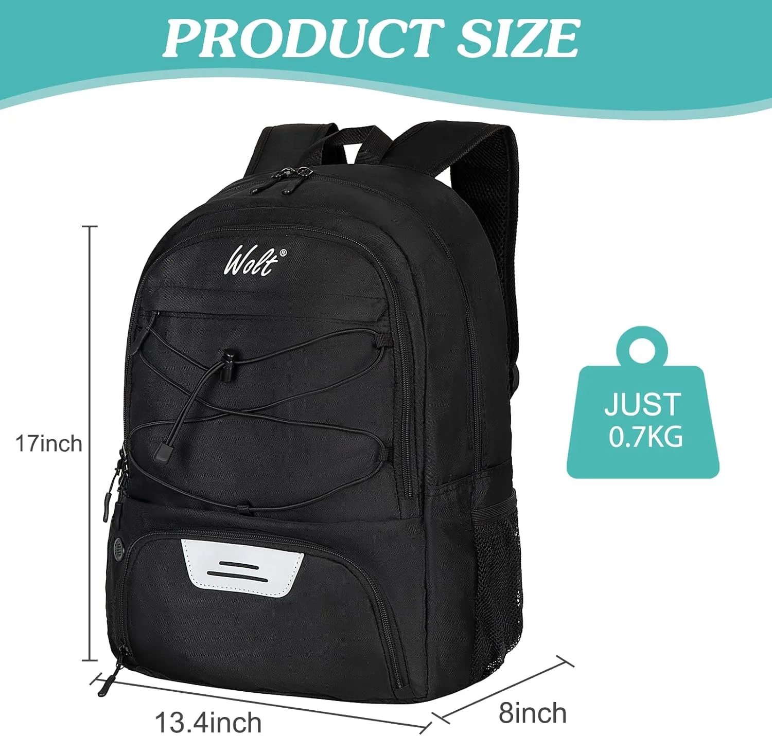 WOLT Youth Soccer Bag, Soccer Backpack, Basketball Backpack with Cleat Shoe and Ball Compartments Volleyball Backpack