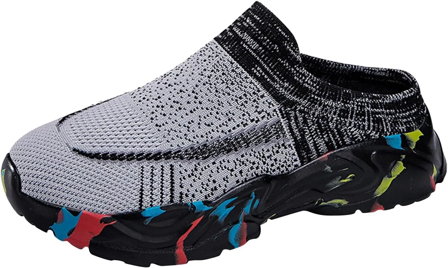 Womens Backless Sneakers Mesh Slip-on Mule Shoes Running Shoes for Women Comfort Brown Casual Shoes Men Shoes Sneakers Steel Toe Tennis Shoe Trainers Shoe