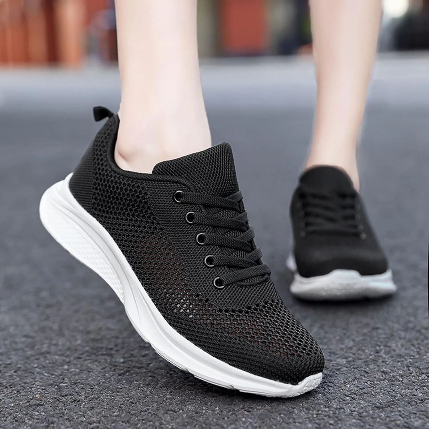 Women's Minimalist Walking Shoes Wide Toe Lace Up Tennis Shoes Womens Lightweight Dressy Casual Shoes Fashion Sneakers 2025 Tennis Shoe Cross Trainer Shoe