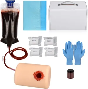 Wound Packing Trainer for Tourniquet Training, Bleeding Control Training Kit, Stop The Bleed Training Kit for Medical Classes, Carrying Case